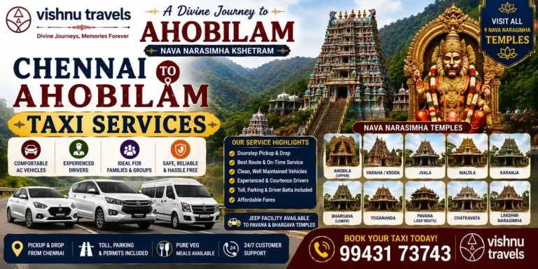 Chennai to Ahobilam Taxi Services