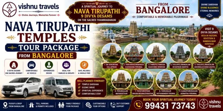 Nava Tirupathi Temples Tour Package from Bangalore