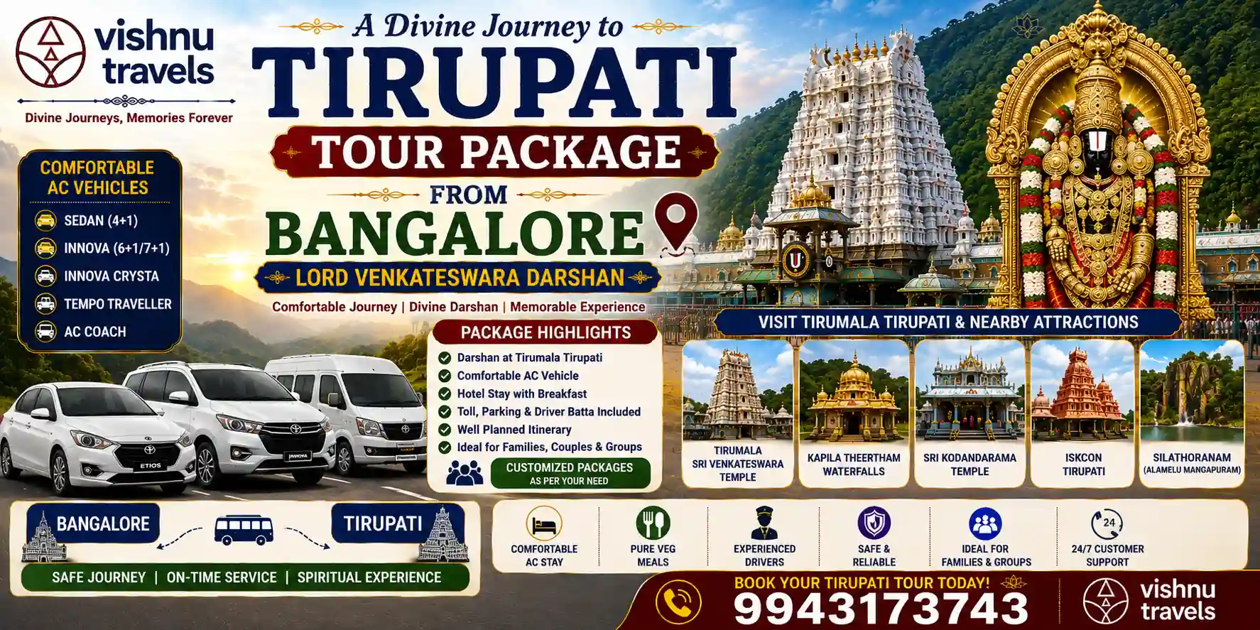 Tirupati Tour Package from Bangalore