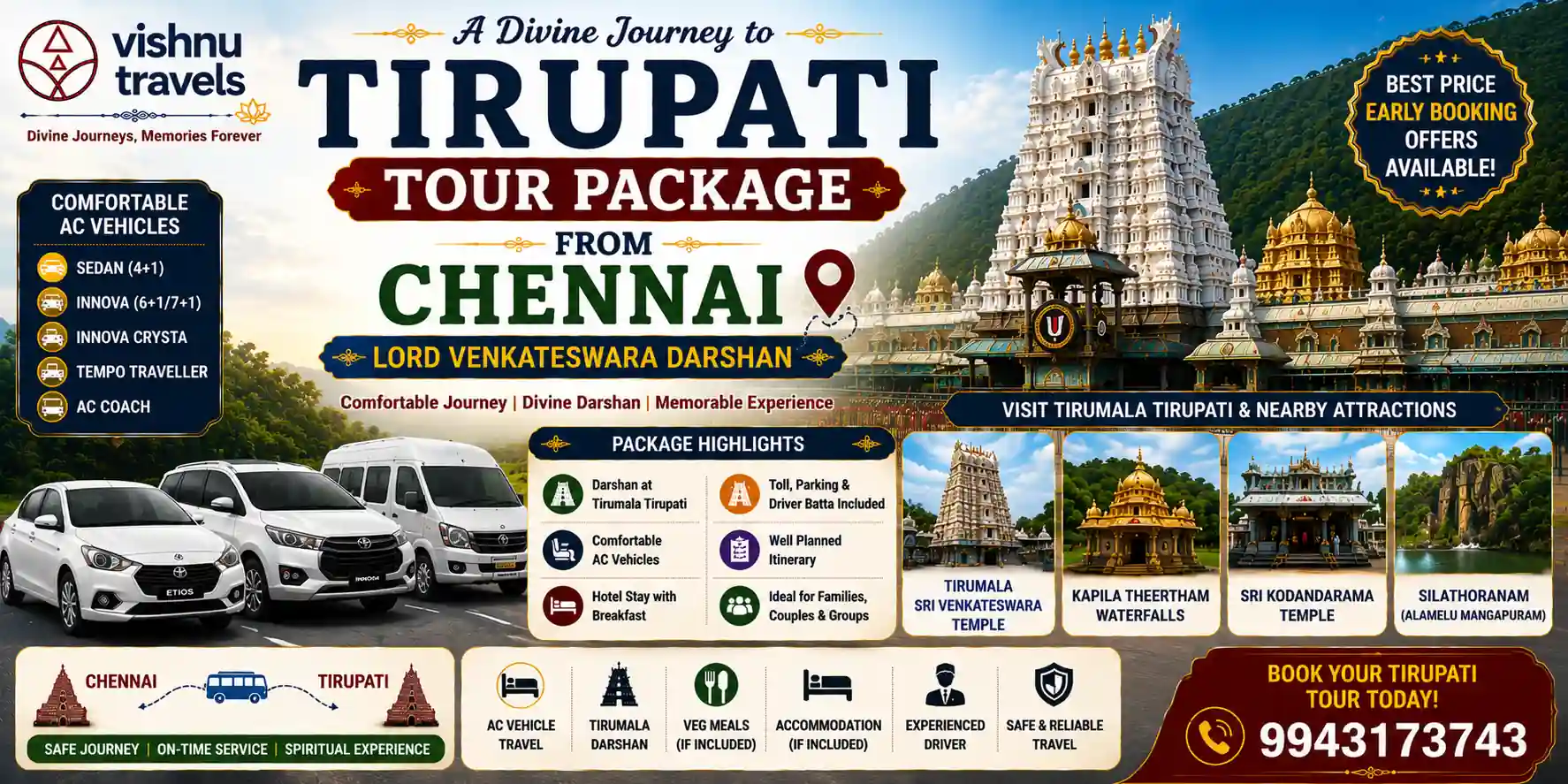 Tirupati Tour Package from Chennai