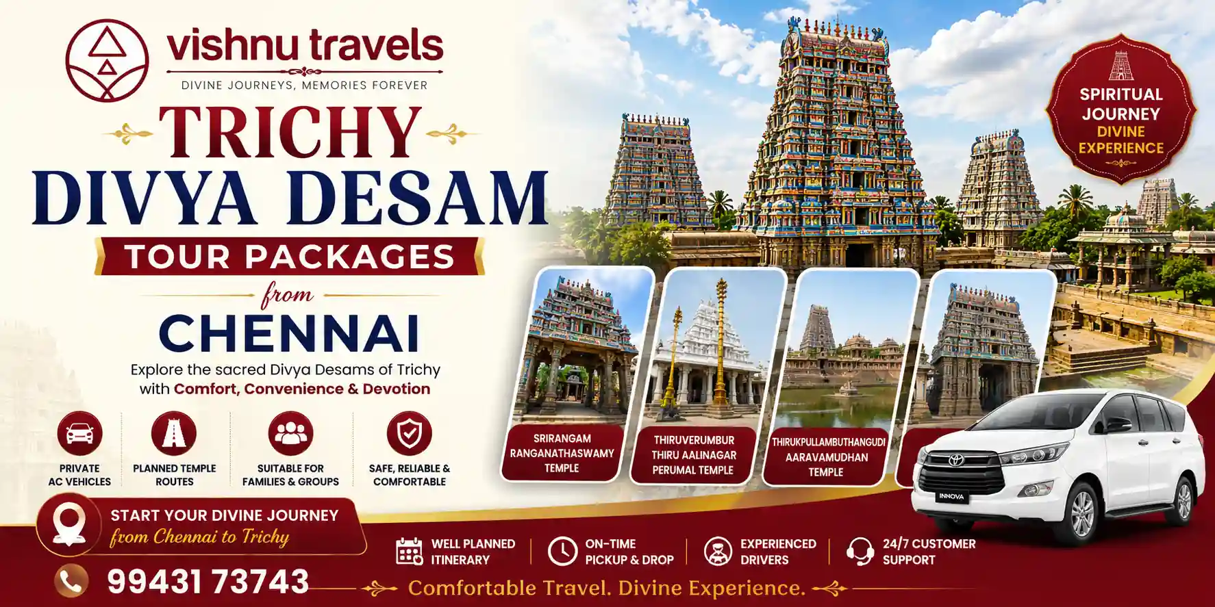 Trichy Divya Desam Tour Packages from Chennai