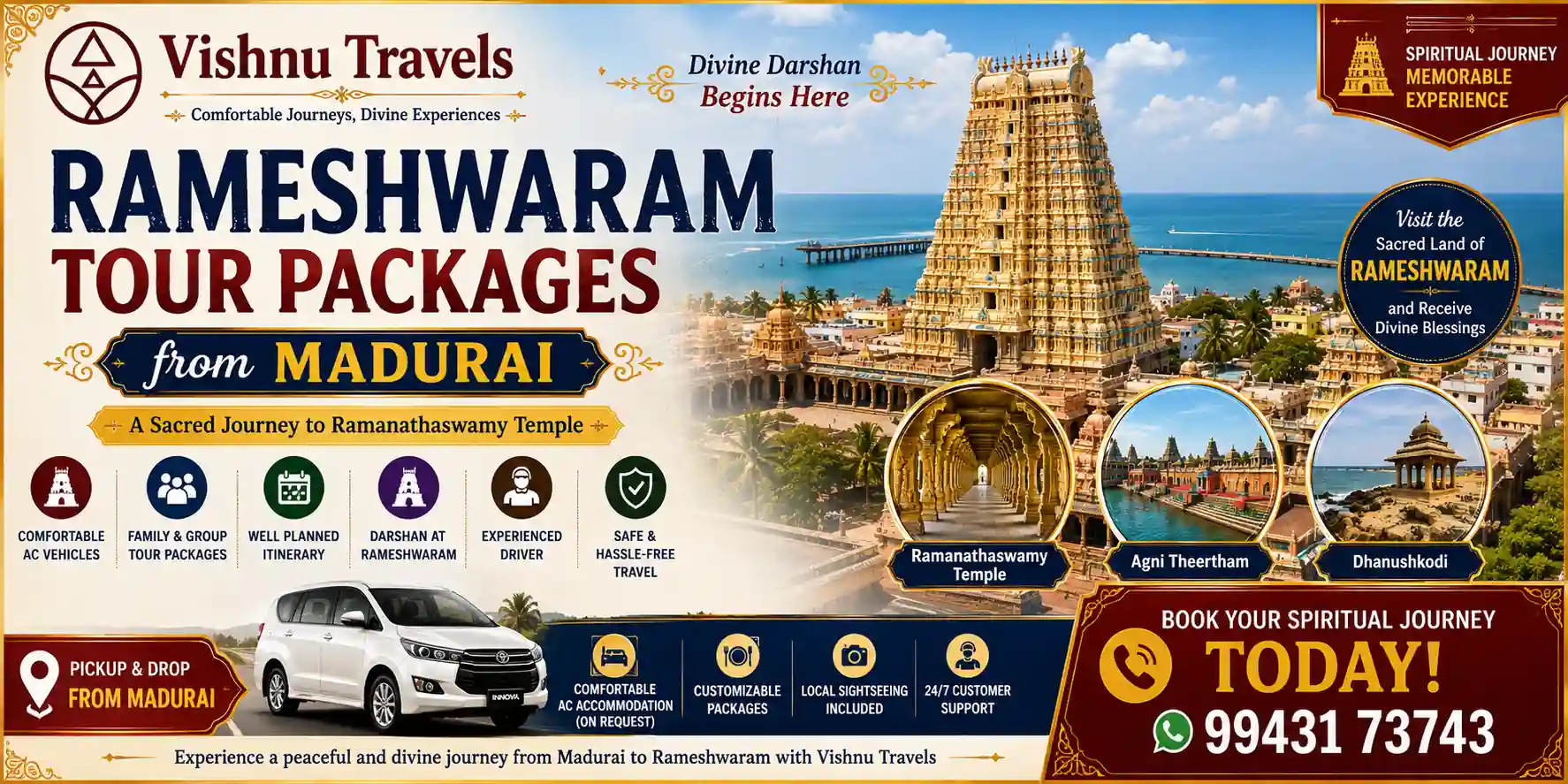Rameshwaram Tour Packages from Madurai