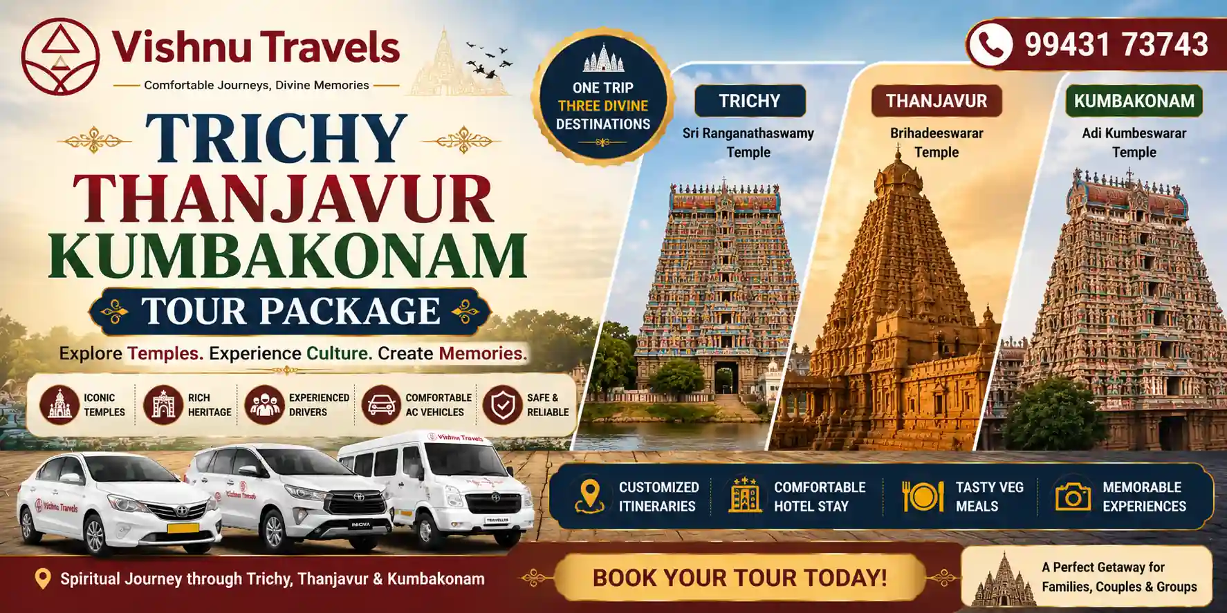 Trichy Thanjavur Kumbakonam Tour Package