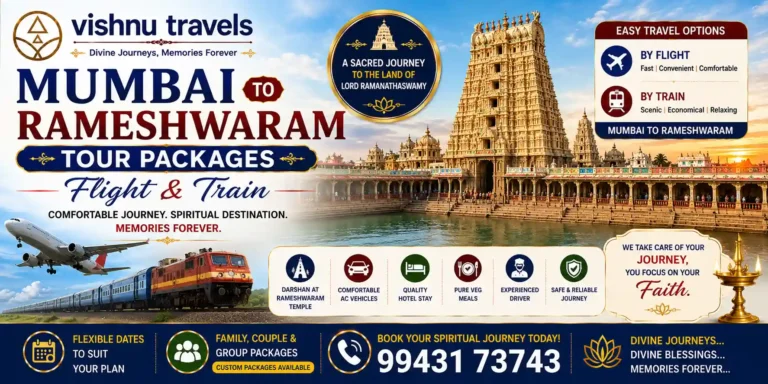 Mumbai to Rameshwaram Tour Packages – Flight & Train