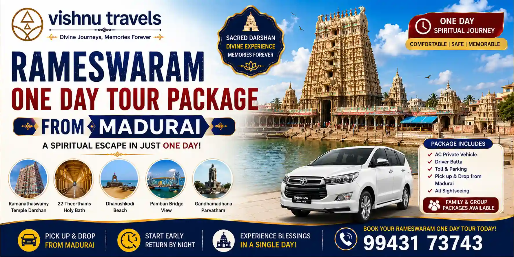 Rameswaram One Day Tour Package from Madurai